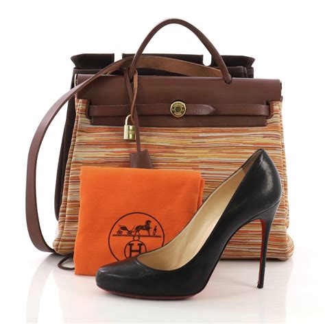 hermes vibrato herbag|HERMES Vache Hunter Vibrato Herbag PM .